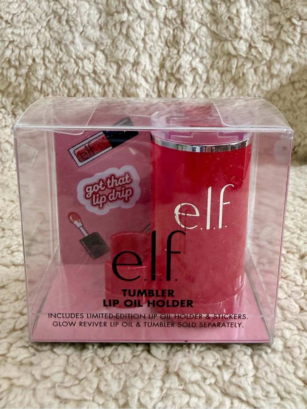 Stanley x ELF Limited Edition Tumbler Lip Oil Holder, Red Delicious